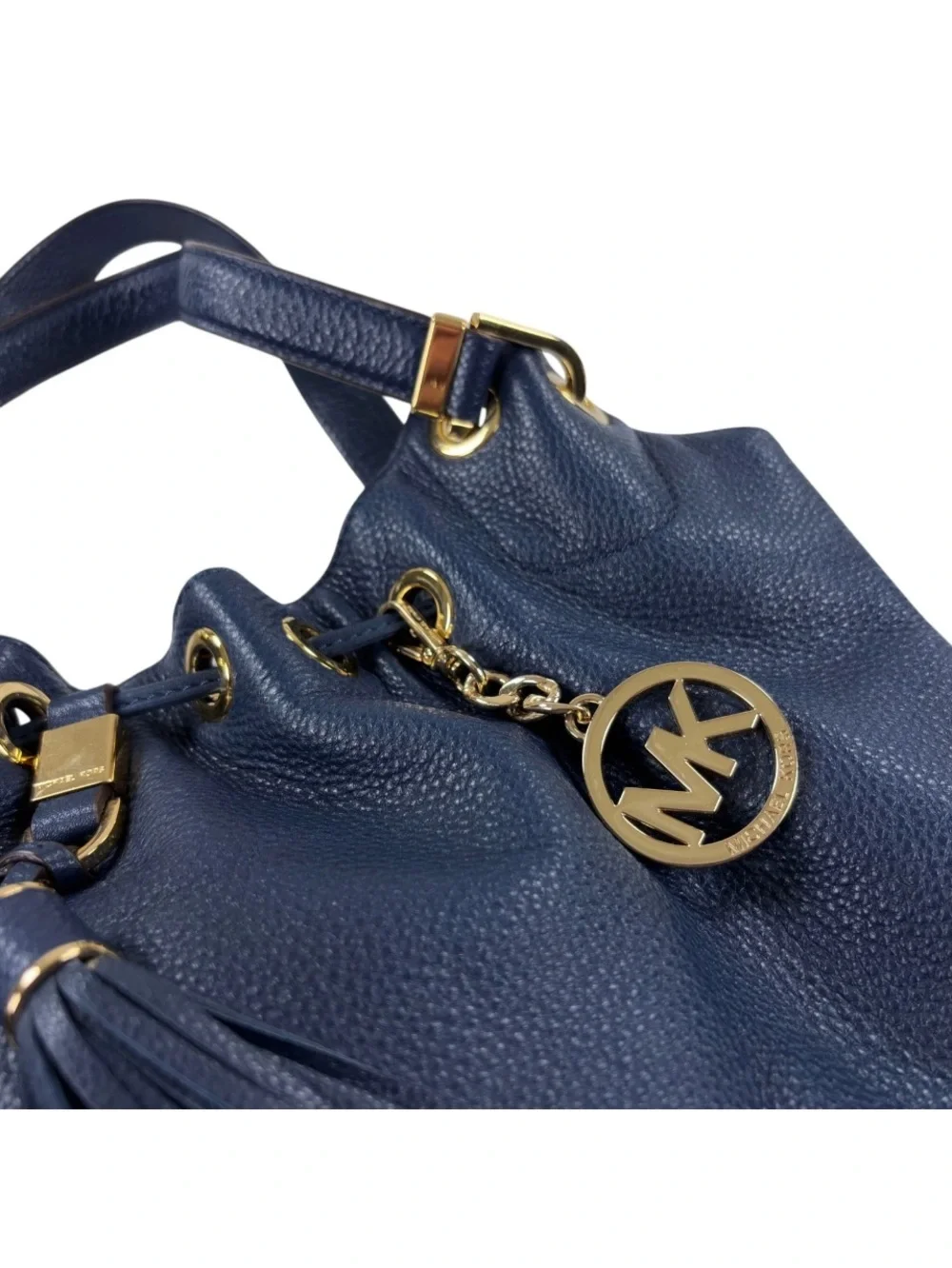 Michael Kors  Pebbled Leather Hobo with Gold Hardware and Tassel